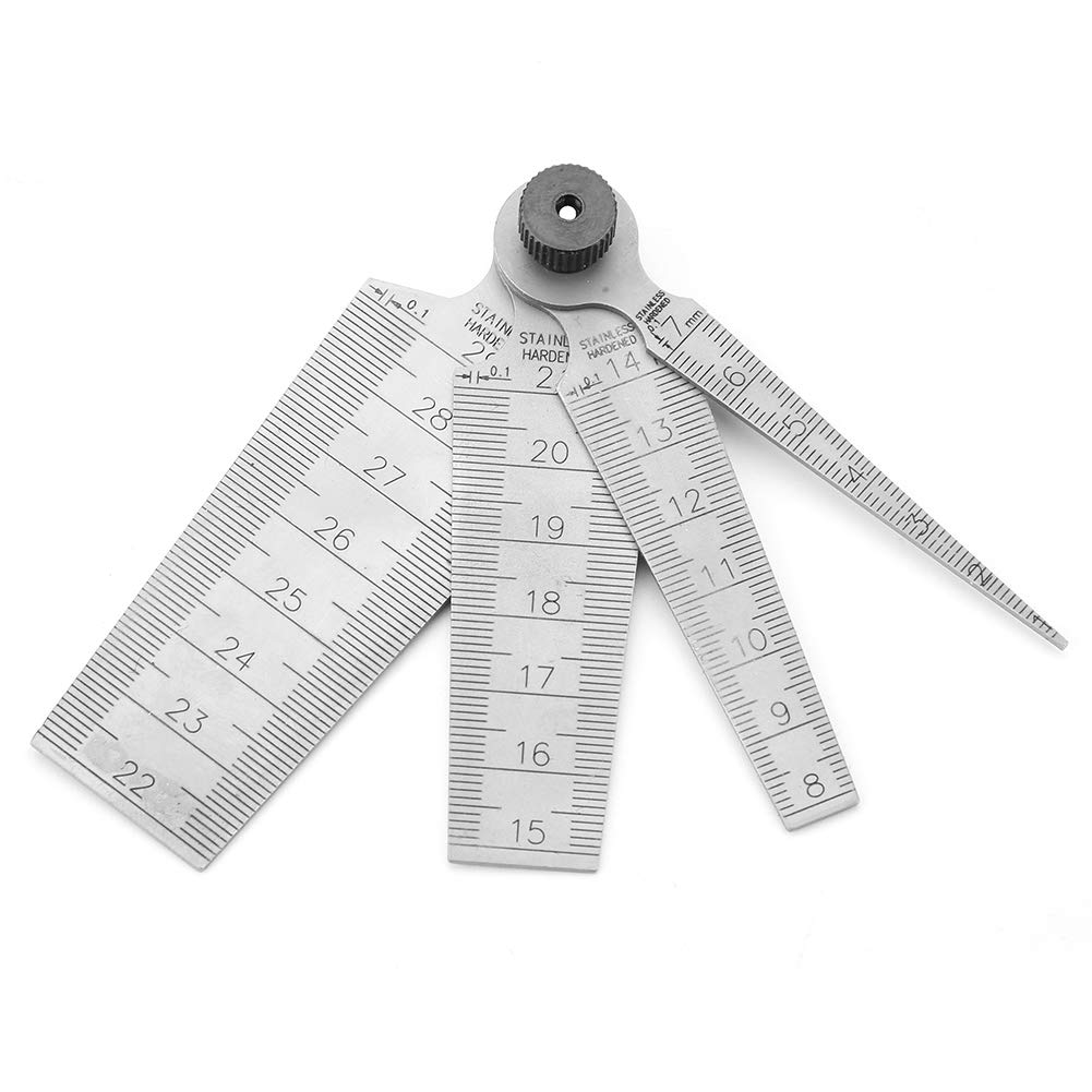 Oumefar 1 Unidades De Acero Inoxidable De Prueba De Soldadura De Soldadura De Medidor De Medidor De Medidor De Profundidad Reglas De Agujero De