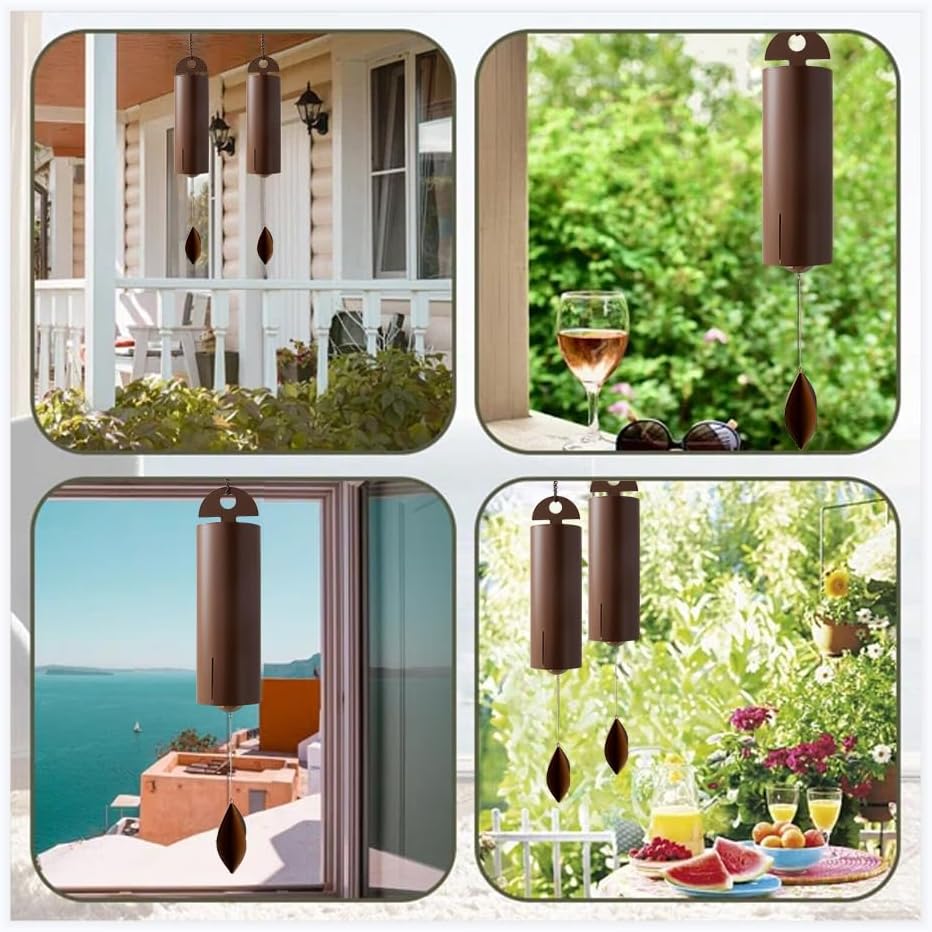 Campana de resonancia profunda de 42 pulgadas, campanilla de viento conmemorativa con tonos melódicos relajantes, campanillas de viento de un solo