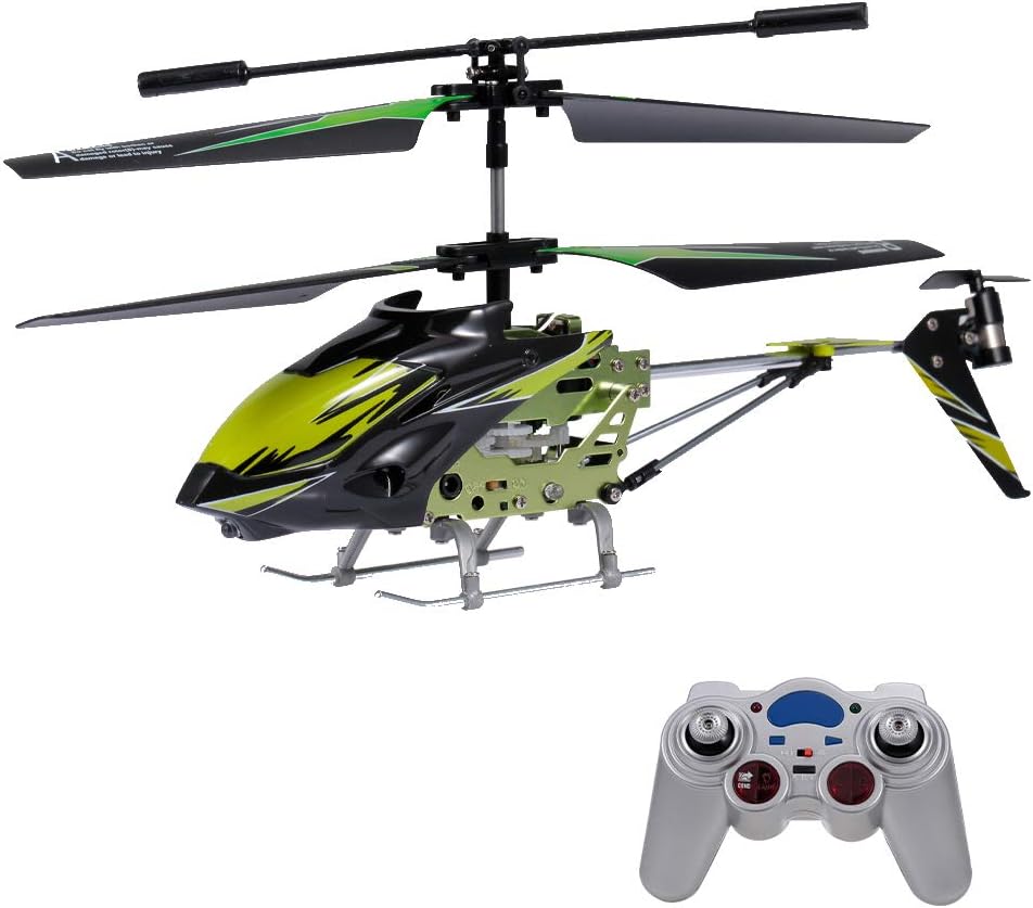 GoolRC Helicóptero a control remoto con giroscopio y luz, S929-A 3.5 canales Mini helicóptero para niños y principiantes (verde)