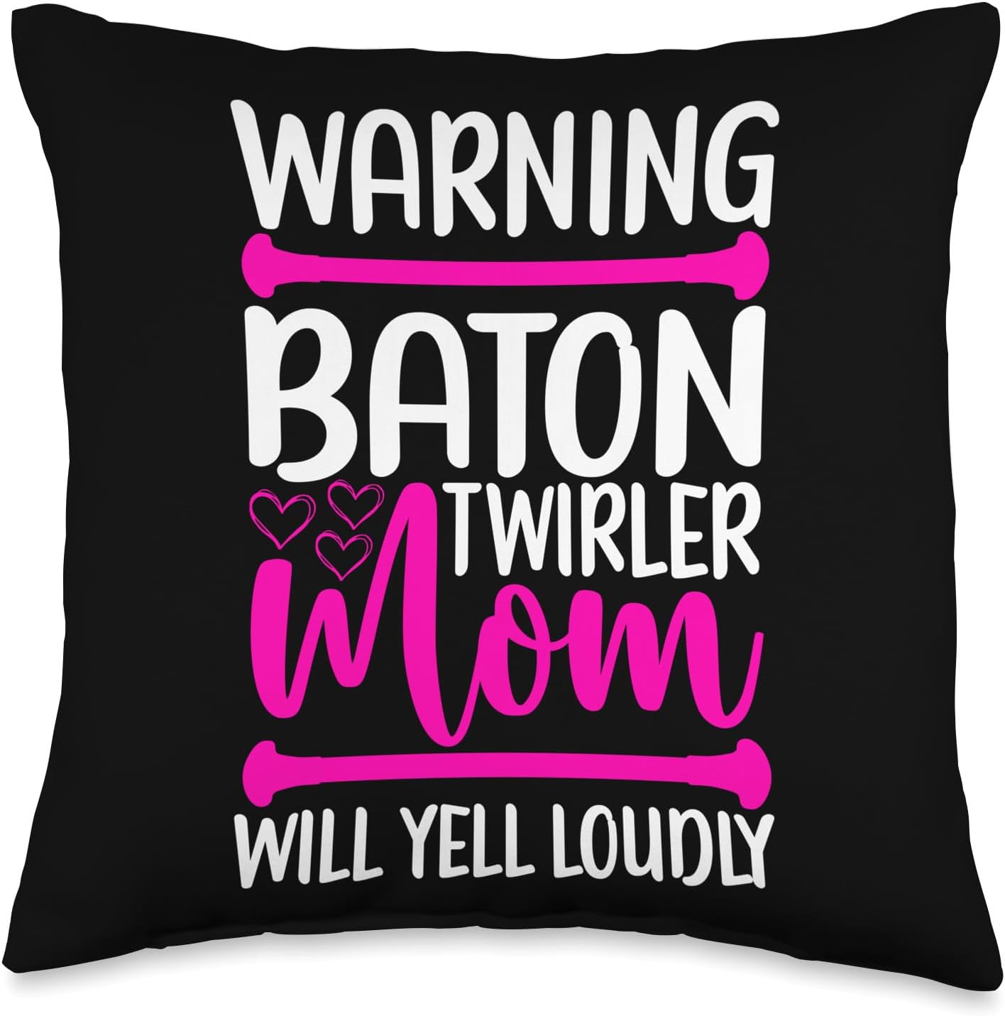 Twirling Outfit Majorette Baton Twirler Gifts Throw Pillow, 16×16, Multicolor