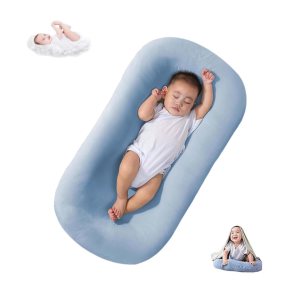 Tumbona para bebé, tumbona Snuggle Me para bebé, diseño biónico, tumbona para bebé recién nacido de 0 a 24 meses, almohada transpirable de algodón Tumbona para bebé, tumbona Snuggle Me para bebé, diseño biónico, tumbona para bebé recién nacido de 0 a 24 meses, almohada transpirable de algodón