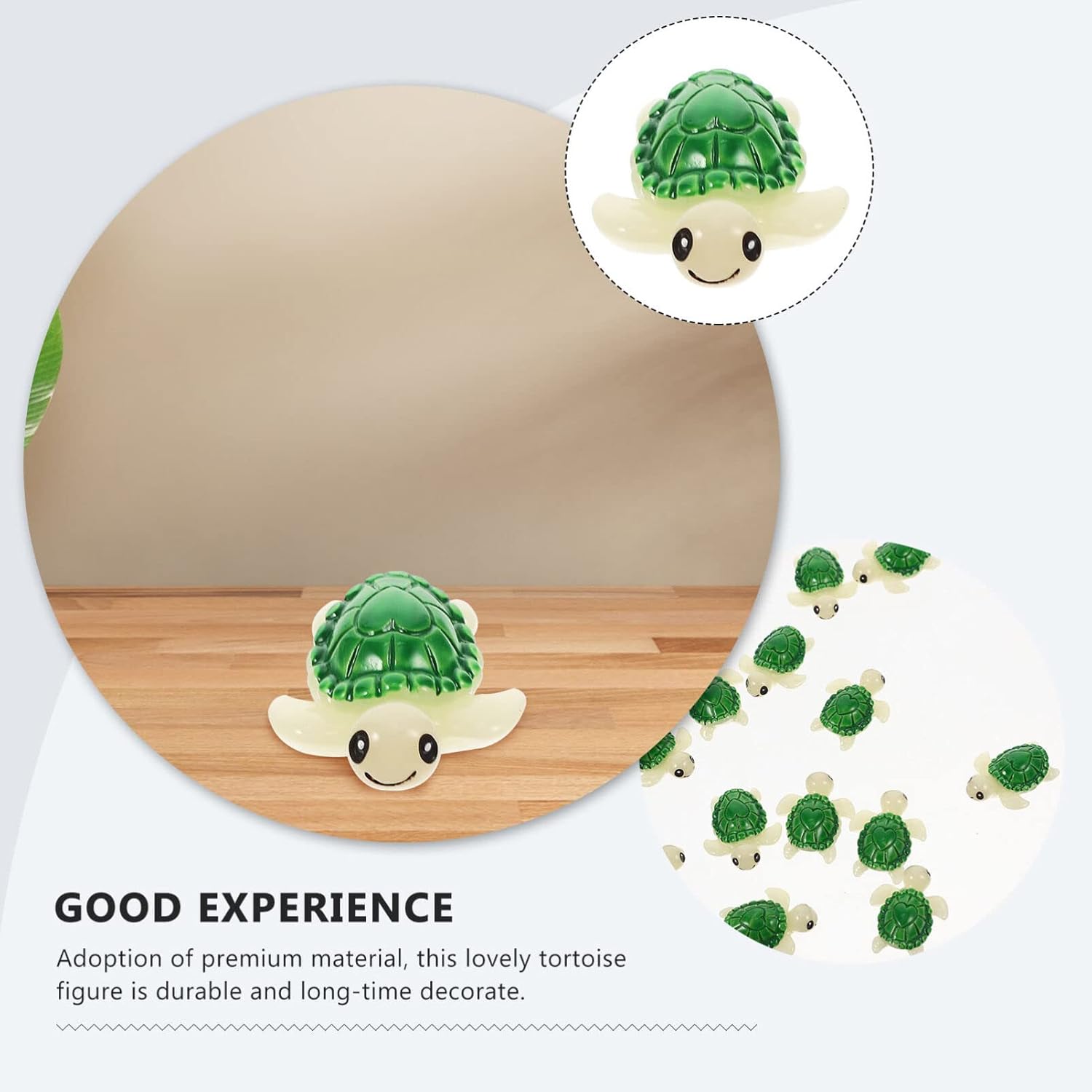 Veemoon 20 piezas de tortugas pequeñas en miniatura, mini figuras de resina, figuras de animales pequeños, adornos para tartas para suculentas,
