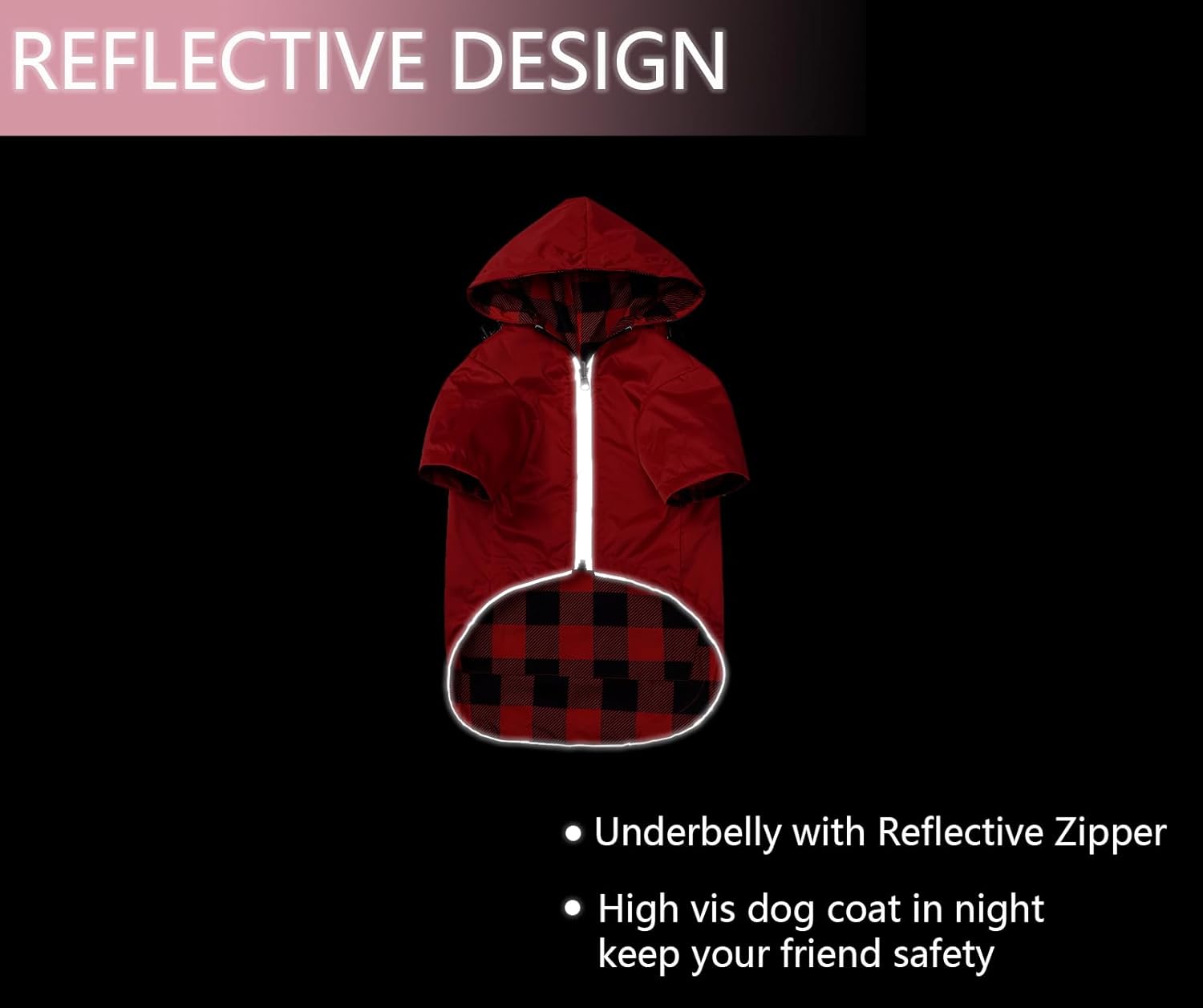 Impermeable para perro, chaqueta impermeable para cachorros, con capucha para patas para perros pequeños y medianos, poncho reversible con