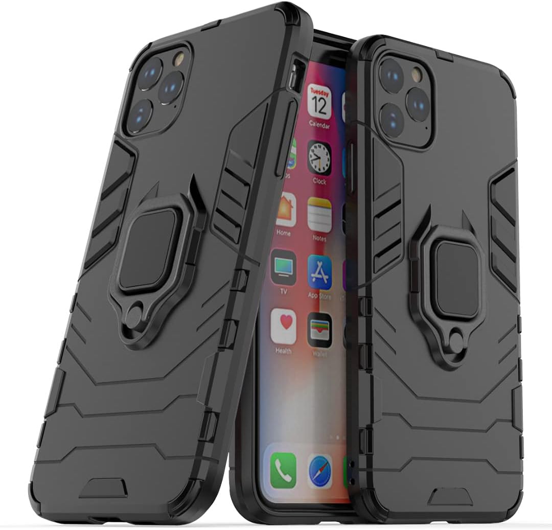 Mizivn Funda para iPhone 15 Pro Max, protección contra caídas de grado militar, TPU a prueba de golpes con anillo de montaje en automóvil, color