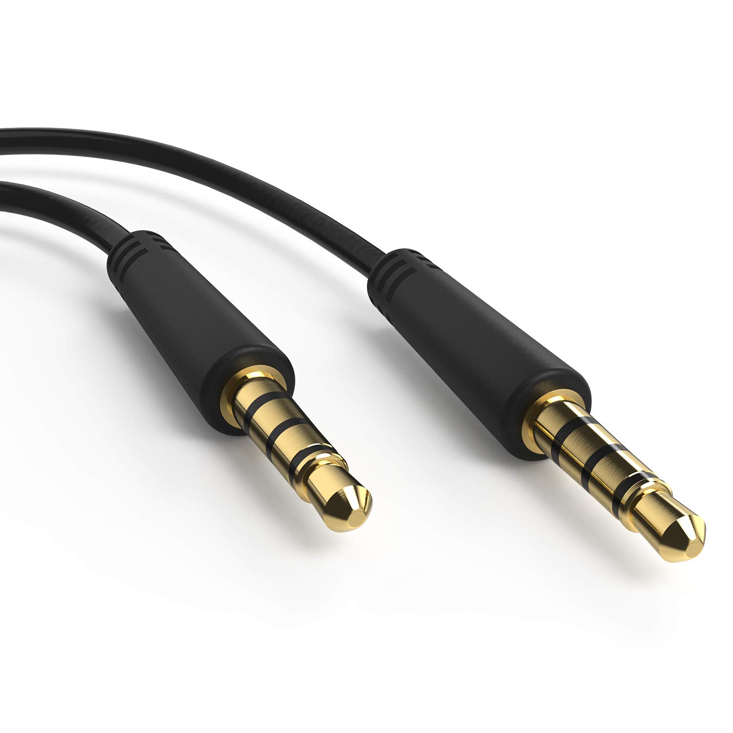 Cable auxiliar TRRS de 0.138 in, cable Ancable de 3 pies, cable de audio a pantalla de 0.138 in de audio y video AV AUX para reproductor de DVD