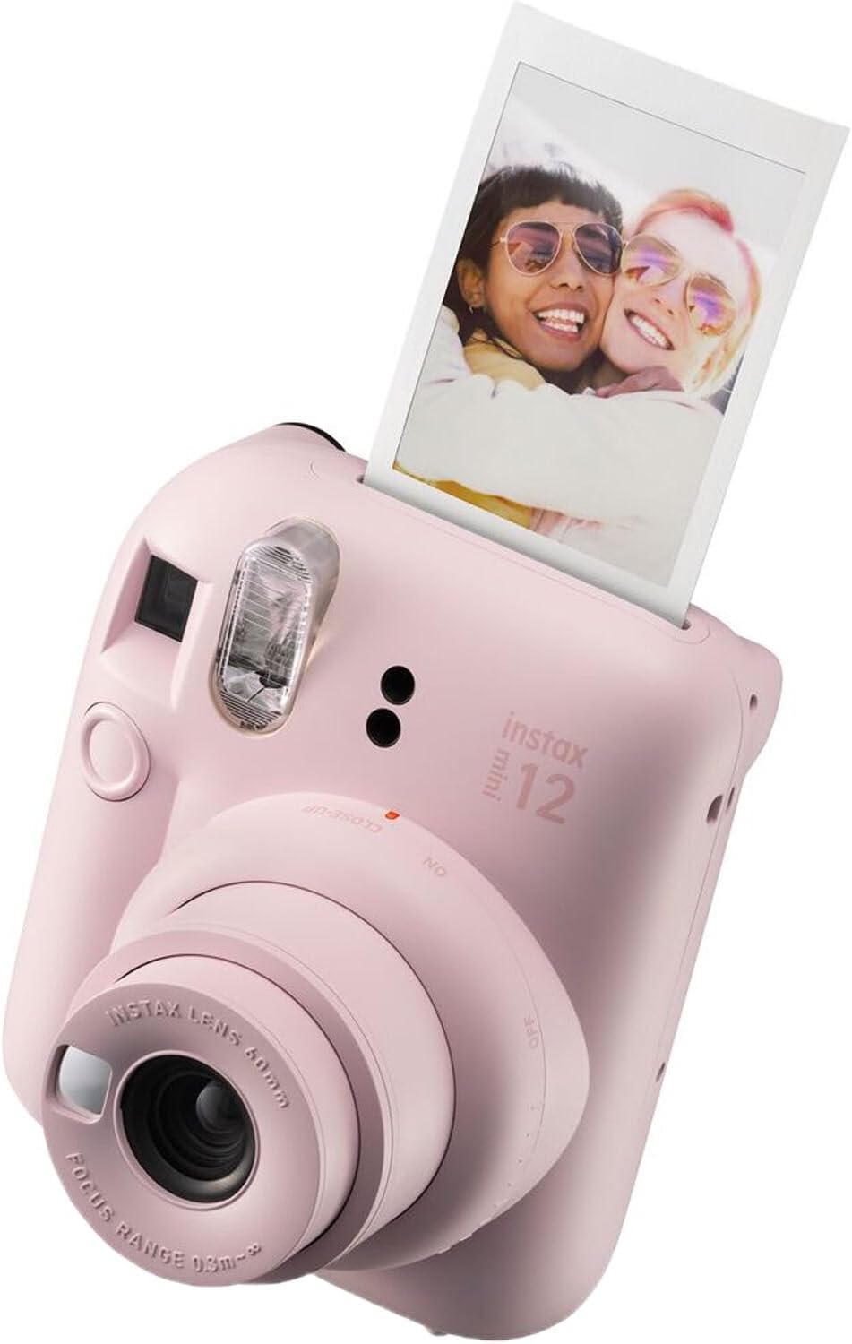 Fujifilm Instax Mini 12 – Cámara instantánea Blossom Pink + funda personalizada mínima + película Fuji Instax de 20 hojas, paquete doble