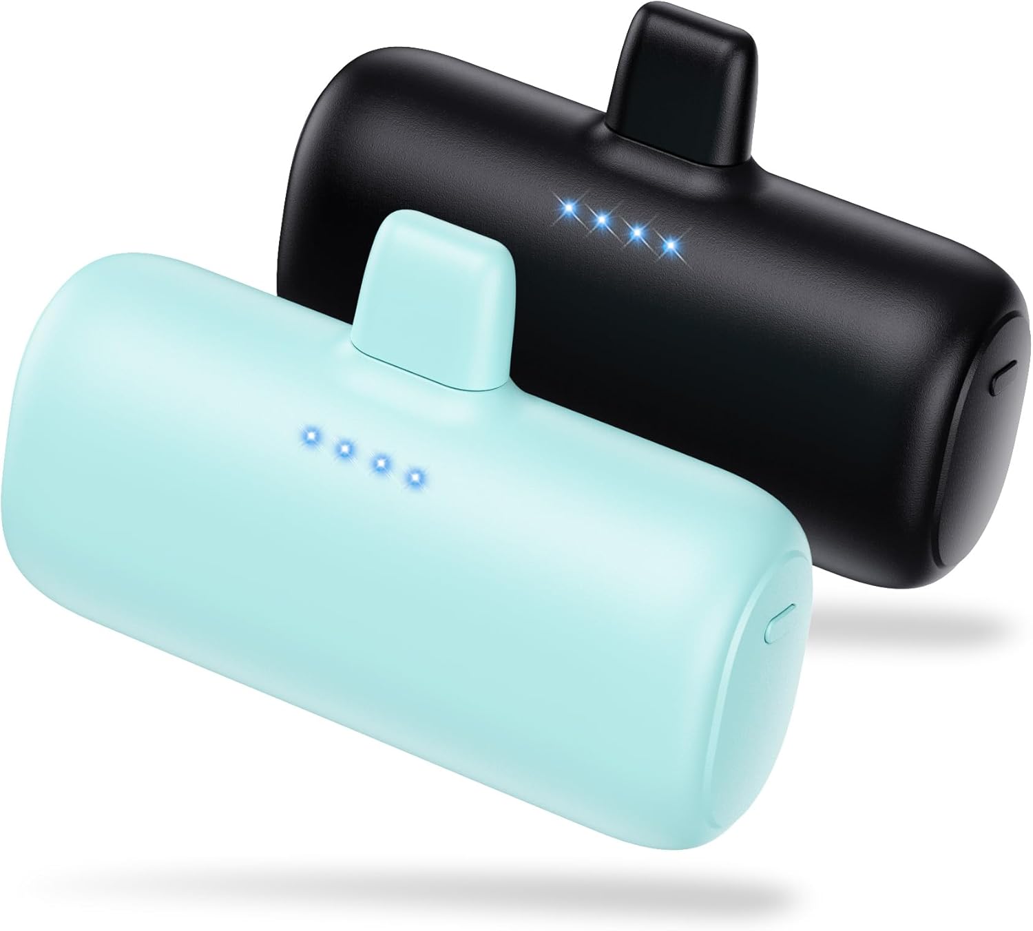 Paquete de 2 Mini cargador portátil para iPhone, 5200 mAh ultra compacto PD carga rápida, cargador de batería enchufable, cargador de teléfono