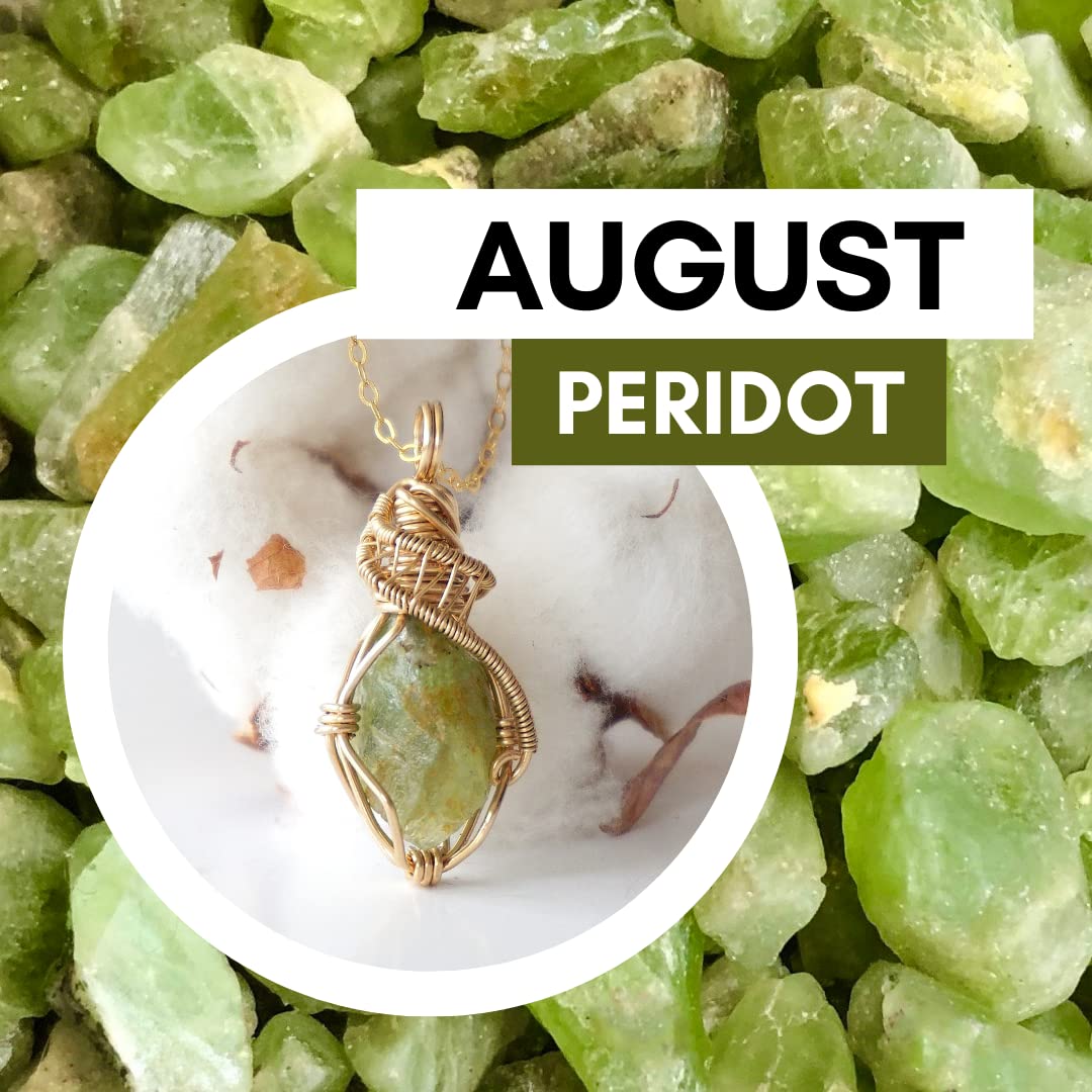 Designs by Nature Gems Handmade Womens Peridot & Pearl Charm Necklace 20-22 inch Adjustable Chain Sterling Silver, August & June Birthstone
