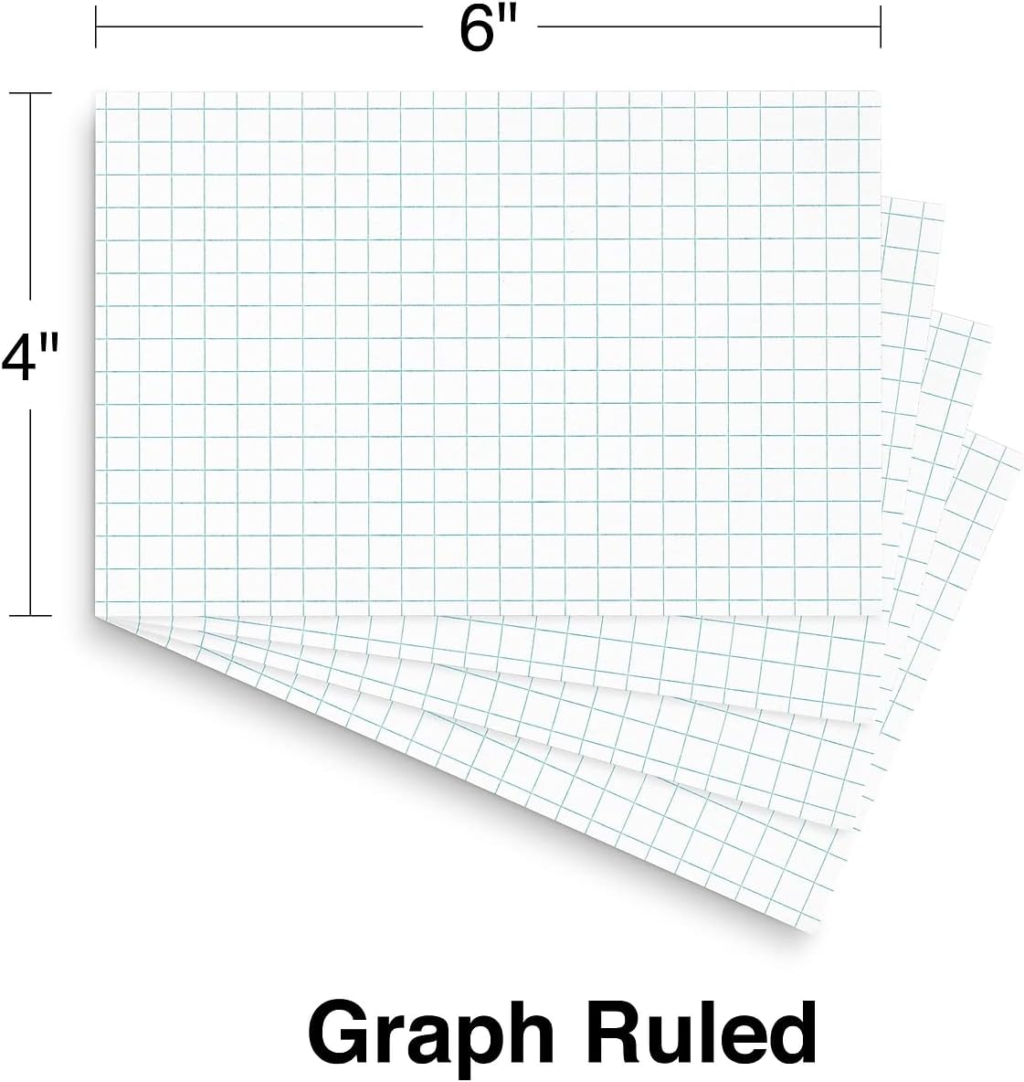 Staples Tarjeta de índice de 4 pulgadas x 6 pulgadas, gráfico rayado, blanco, 300cartón (St50997-Ccvs)