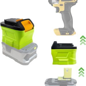 para Ryobi para convertidor de adaptador de batería Dewalt, reemplazo para batería Dewalt 20V, para Dewalt 20V adaptador de herramienta eléctrica para Ryobi para convertidor de adaptador de batería Dewalt, reemplazo para batería Dewalt 20V, para Dewalt 20V adaptador de herramienta eléctrica