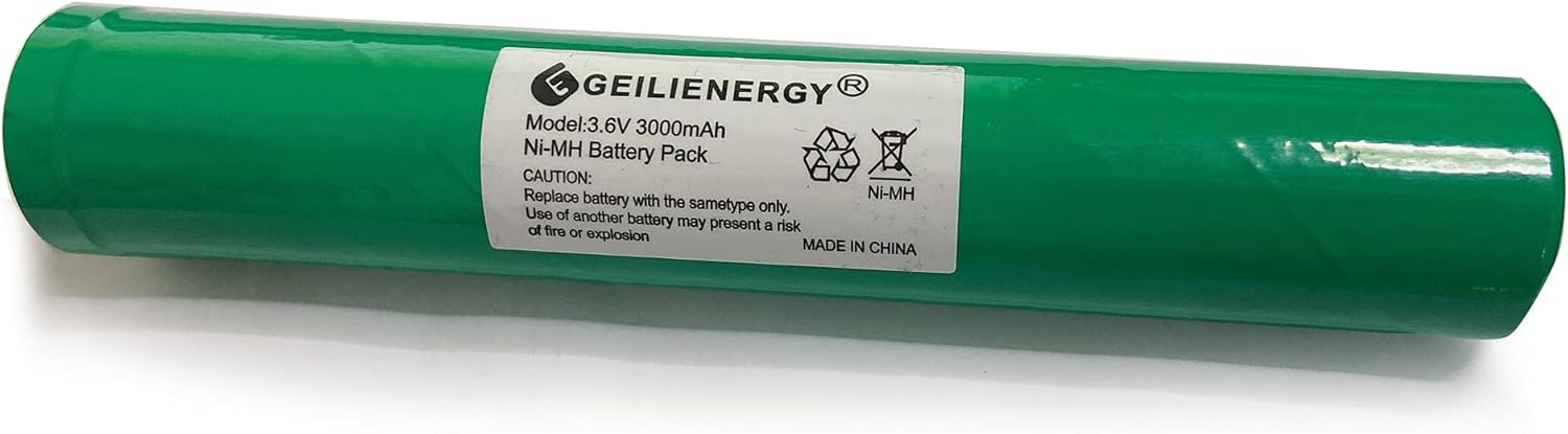 GEILIENERGY Batería Ni-MH de 3.6 V 3000 mAh (2 unidades) compatible con Streamlight Stinger 75375 75175 LED HP, XT, DS, PolyStinger, Pelican M9,