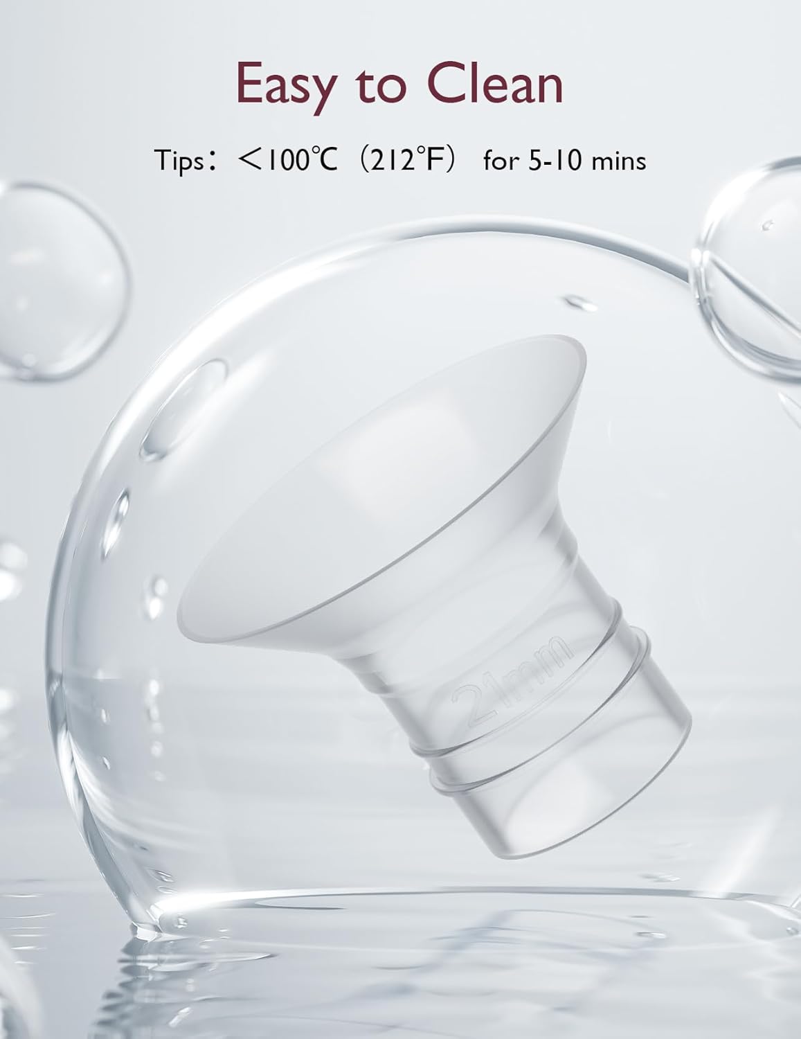 Momcozy Inserto de brida de 0.827 in compatible con bridaescudo de 0.945 in de la mayoría de las bombas, inserto para accesorios de repuesto de