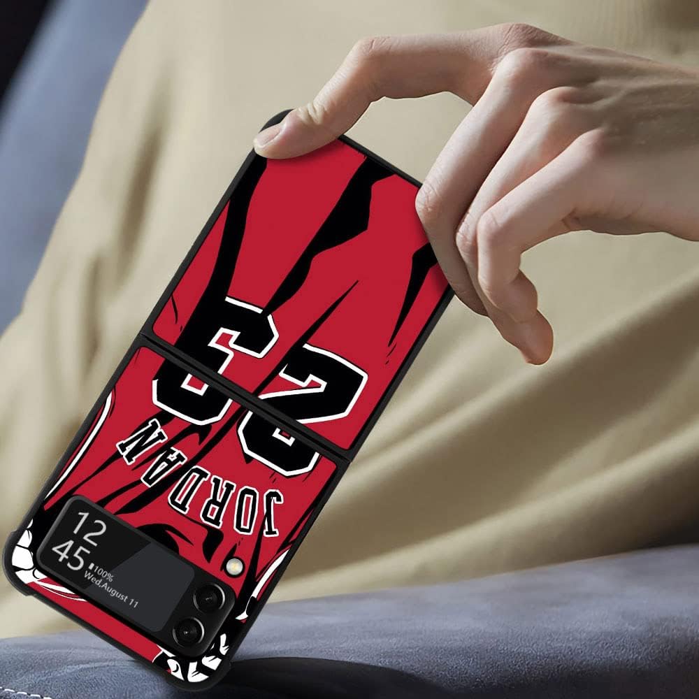 Funda compatible con Galaxy Z Flip 3 5G, Jugador de baloncesto 36 Galaxy Z Flip 3 5G para niños y hombres, funda de TPU suave a prueba de golpes