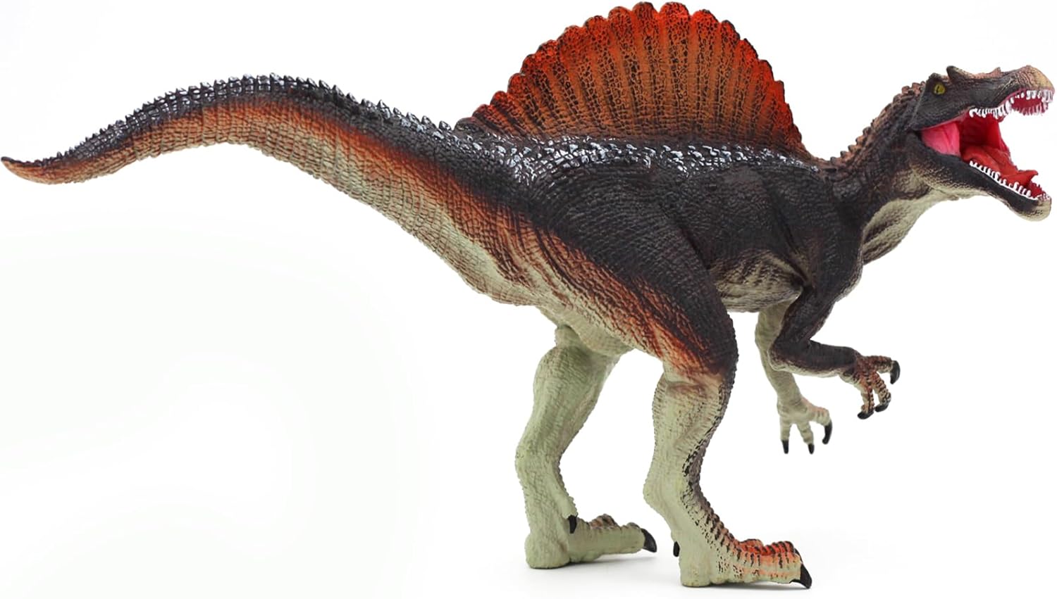 Gemini&Genius Figuras de acción de dinosaurio de Spinosaurus con mandíbula movible para cumpleaños de niños, suministros de fiesta para niños y