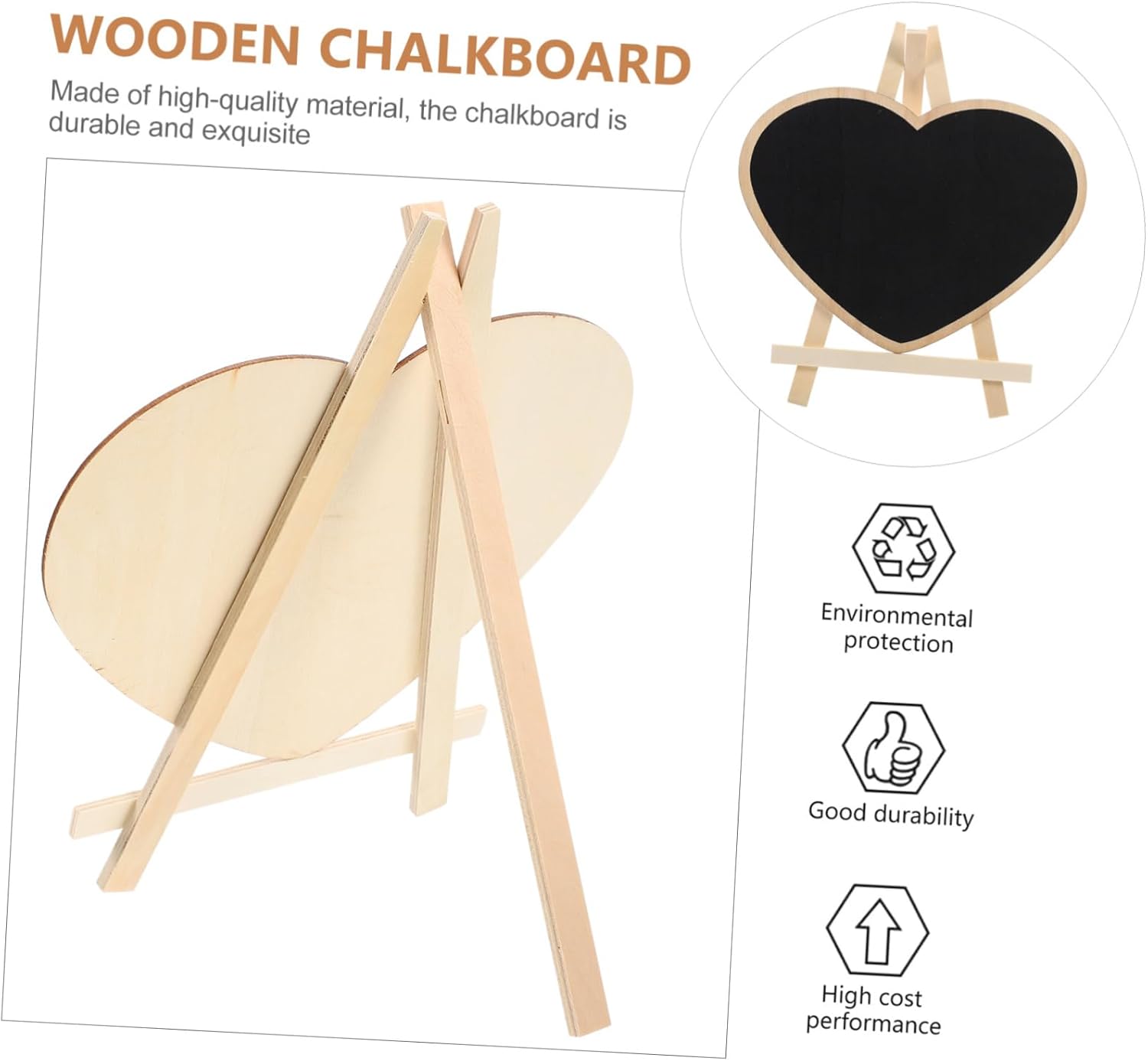 Operitacx 4pcs Vertical Blackboard Small Chalkboard Chalk Board Markers Chalkboard Signs Pizarrones para Niños Tabletop Chalkboard Sign Table