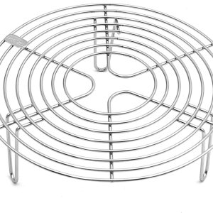 Estante redondo de vapor y estante de enfriamiento, salvamanteles de olla de acero inoxidable, estante de cocina, soporte de rejilla de vapor de Estante redondo de vapor y estante de enfriamiento, salvamanteles de olla de acero inoxidable, estante de cocina, soporte de rejilla de vapor de