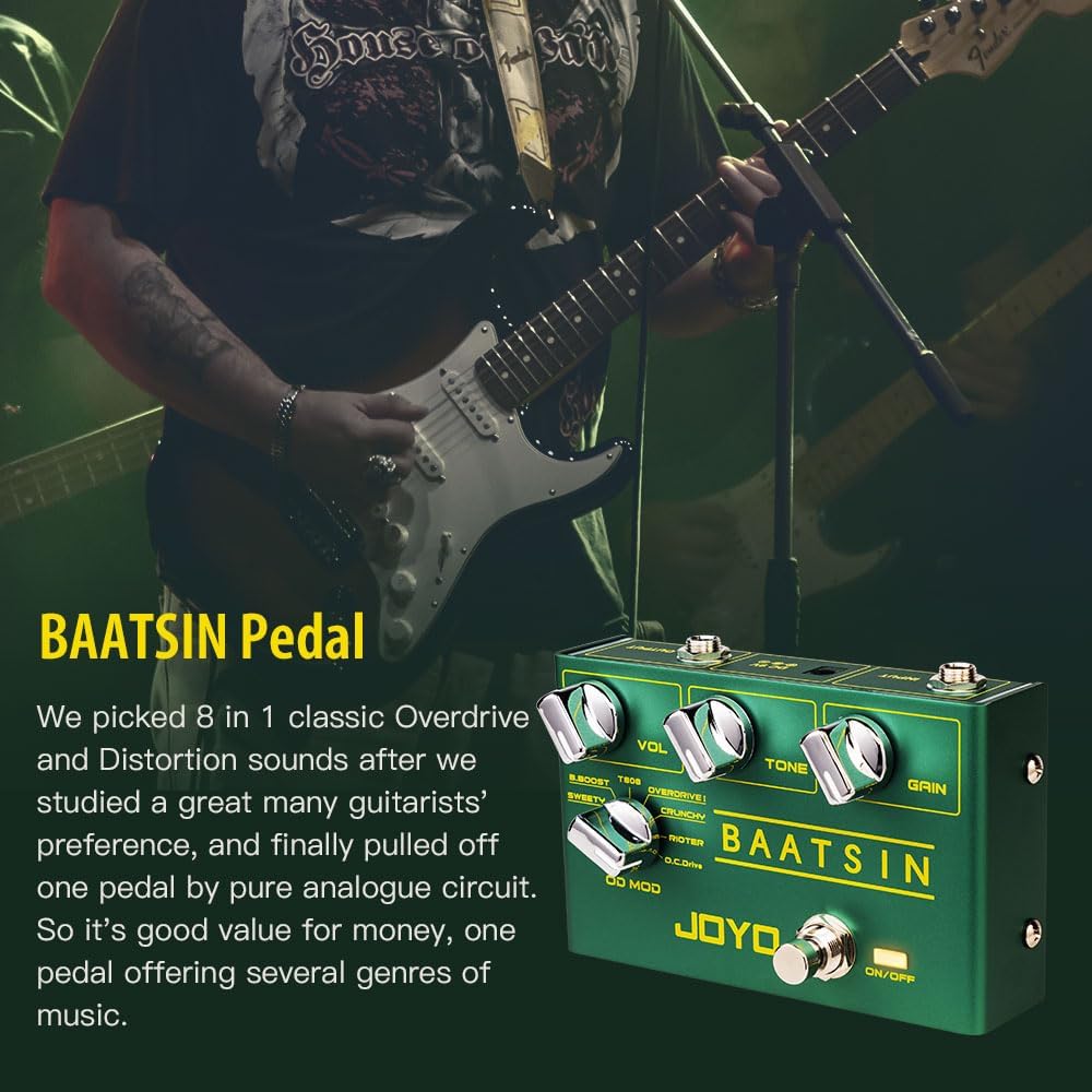 JOYO Pedal multiefecto análogo puro serie R 8 sonidos clásicos ODDS para guitarra eléctrica (Baatsin R-11)