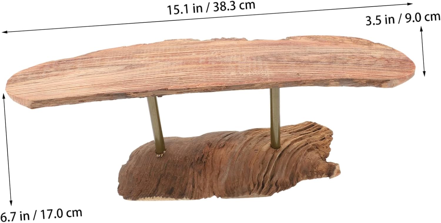 VOSAREA Woodsy Decor base de madera pie figura soporte de exhibición comedor mesa decoración adornos decorativo jarrón base china pastel rústico