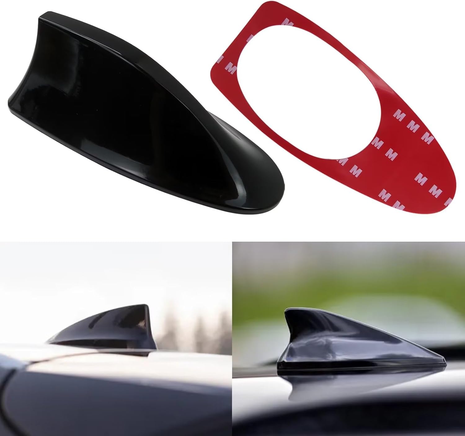 Cubierta De Antena De Techo De Aleta De Tiburón Ébano Para Hyundai Sonata Limited 2.0T Sedan 4-Door 2.0L 2015-2019 – Negro