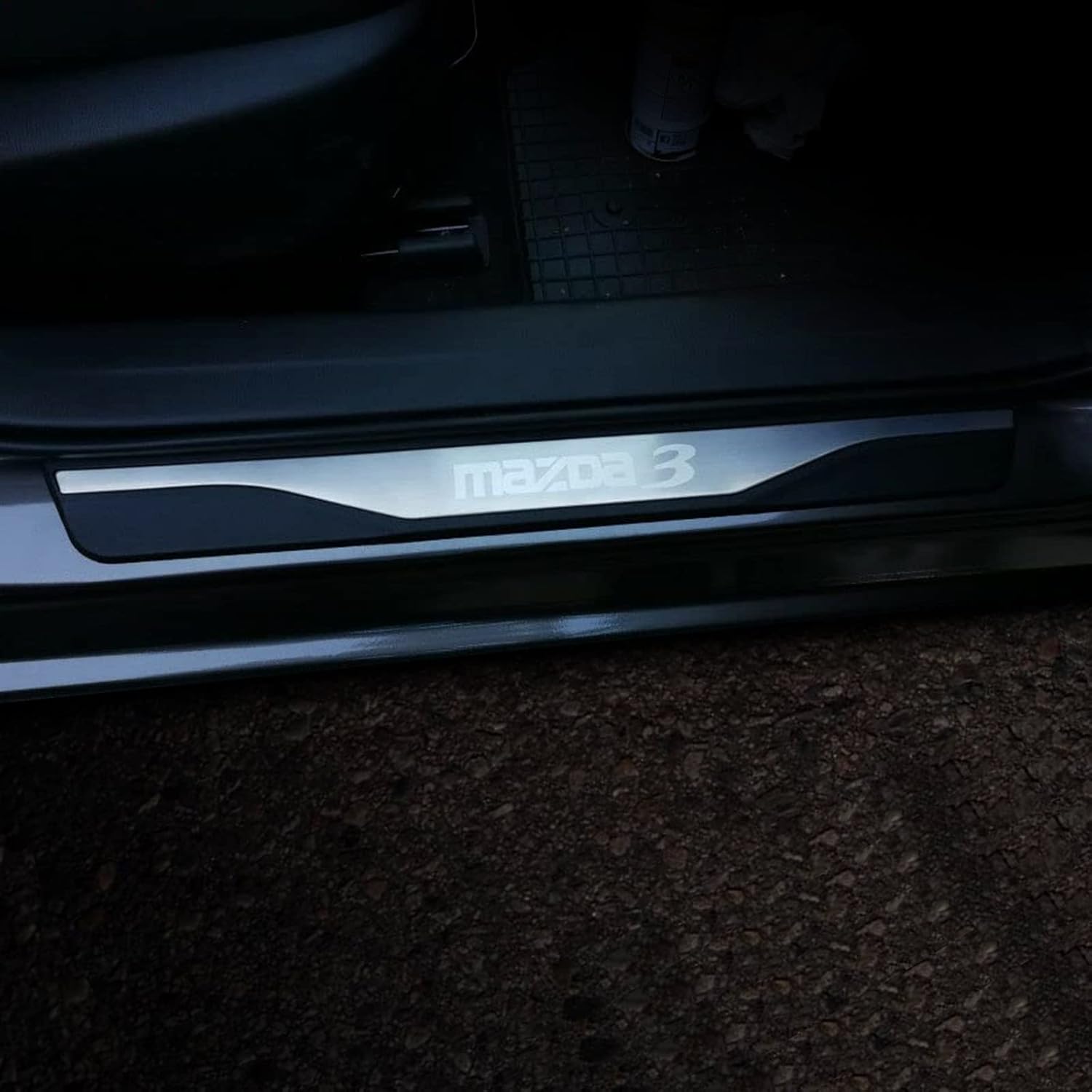 GZBFTDH Protector de rasguños para umbral de puerta de automóvil, para Mazda 3 2015-2022, piezas de accesorios, cubierta de placa protectora de