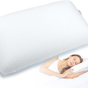 Almohada de espuma viscoelástica (24 x 15.8 x 5.1 pulgadas), almohada termorreguladora, almohada de apoyo de alta comodidad para dormir con funda Almohada de espuma viscoelástica (24 x 15.8 x 5.1 pulgadas), almohada termorreguladora, almohada de apoyo de alta comodidad para dormir con funda