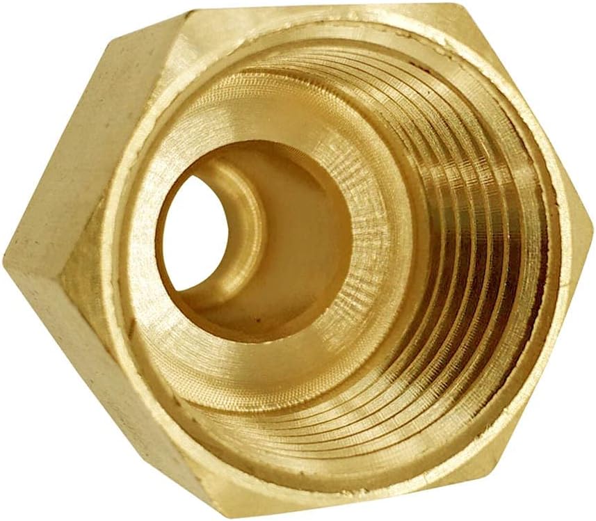 ANPTGHT Adaptador de tubo de latón para acoplamiento de gas de 38 pulgadas macho x 14 pulgadas NPT hembra reductor adaptador de tubo de gas propano