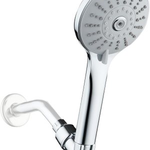 Ducha de mano de alta presión potente 5 modos de pulverización ahorro de agua ángulos ajustables 6.6 pies manguera de acero inoxidable cabezal de Ducha de mano de alta presión potente 5 modos de pulverización ahorro de agua ángulos ajustables 6.6 pies manguera de acero inoxidable cabezal de