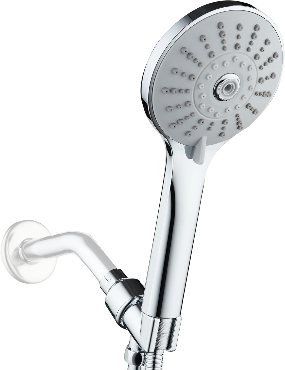 Ducha de mano de alta presión potente 5 modos de pulverización ahorro de agua ángulos ajustables 6.6 pies manguera de acero inoxidable cabezal de