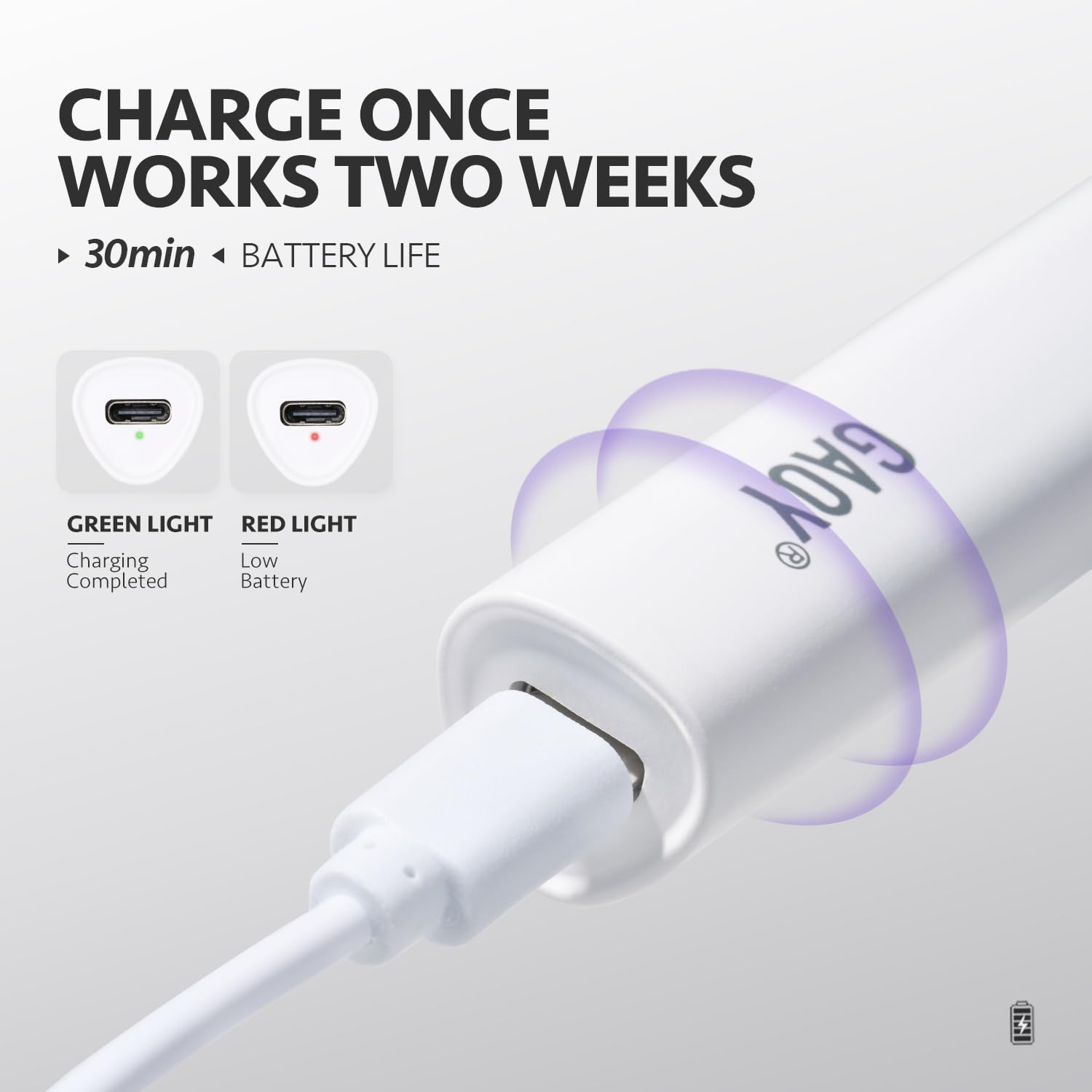 GAOY Lámpara de uñas inalámbrica con soporte, luz UV de mano para uñas de gel, secador de uñas USB recargable para secado rápido, color blanco