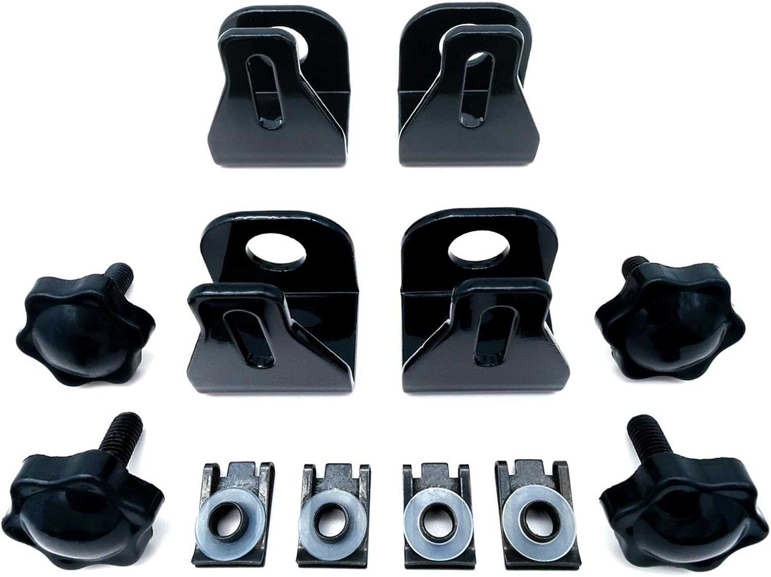 Americruise – Cerraduras negras para alforjas de motocicleta, tornillos antirrobo para alforja para Harley Davidson Touring Street Glide Electra