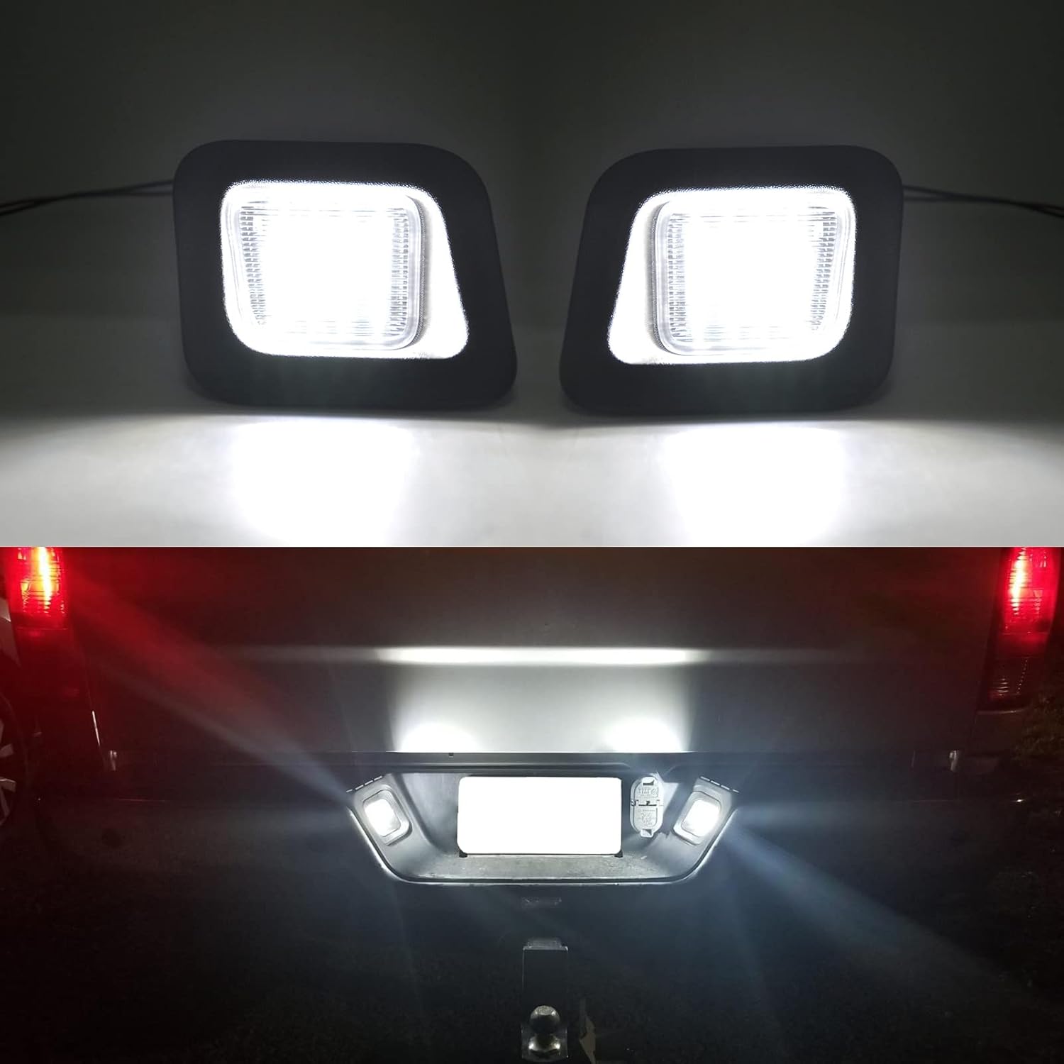 R&F Auto Luces LED de matrícula de repuesto para Ram 1500 2500 3500 (2003-2018)  Ram 1500 Classic (2019-2020), lente transparente alimentada por 40
