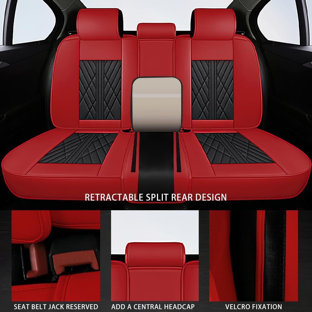 Funda de asiento de automóvil para Dodge Charger 2006-2023, 5 asientos, de piel napa, impermeable, antideslizante, compatible con bolsa de aire,