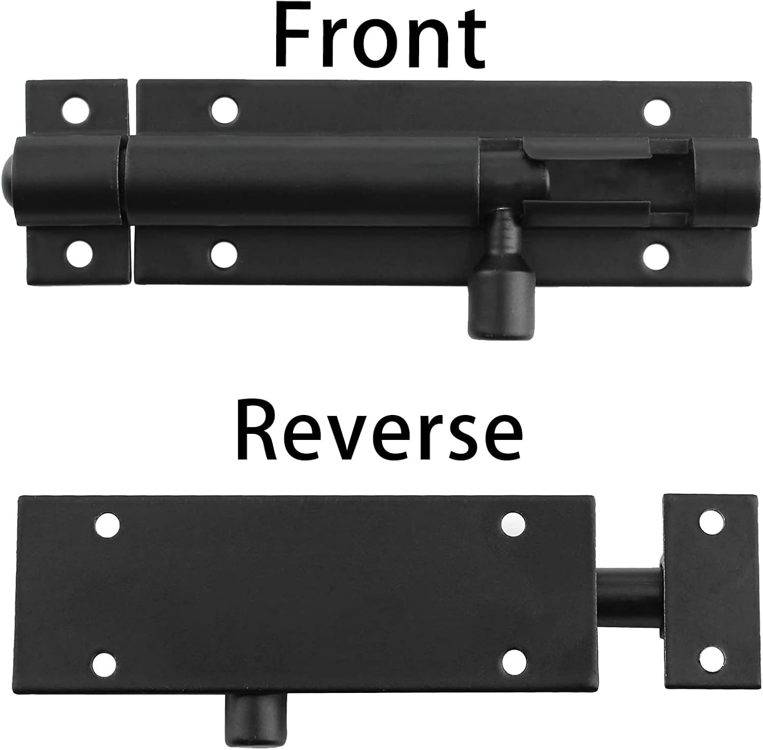 LUNKUIVY 6 piezas de pernos deslizantes de cerradura de puerta, 3 pulgadas de aleación de aluminio para puerta, cerrojo deslizante de seguridad con