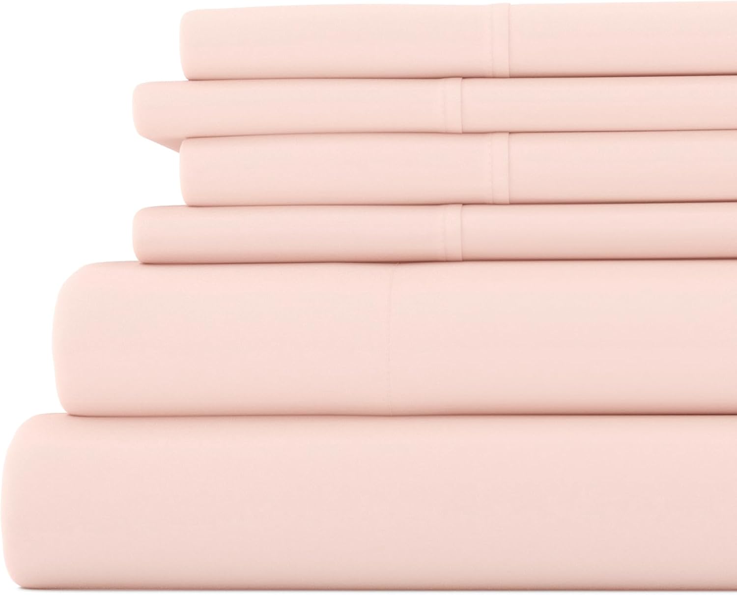 Linen Market – Juego de sábanas de 6 piezas, color rubor, tamaño King