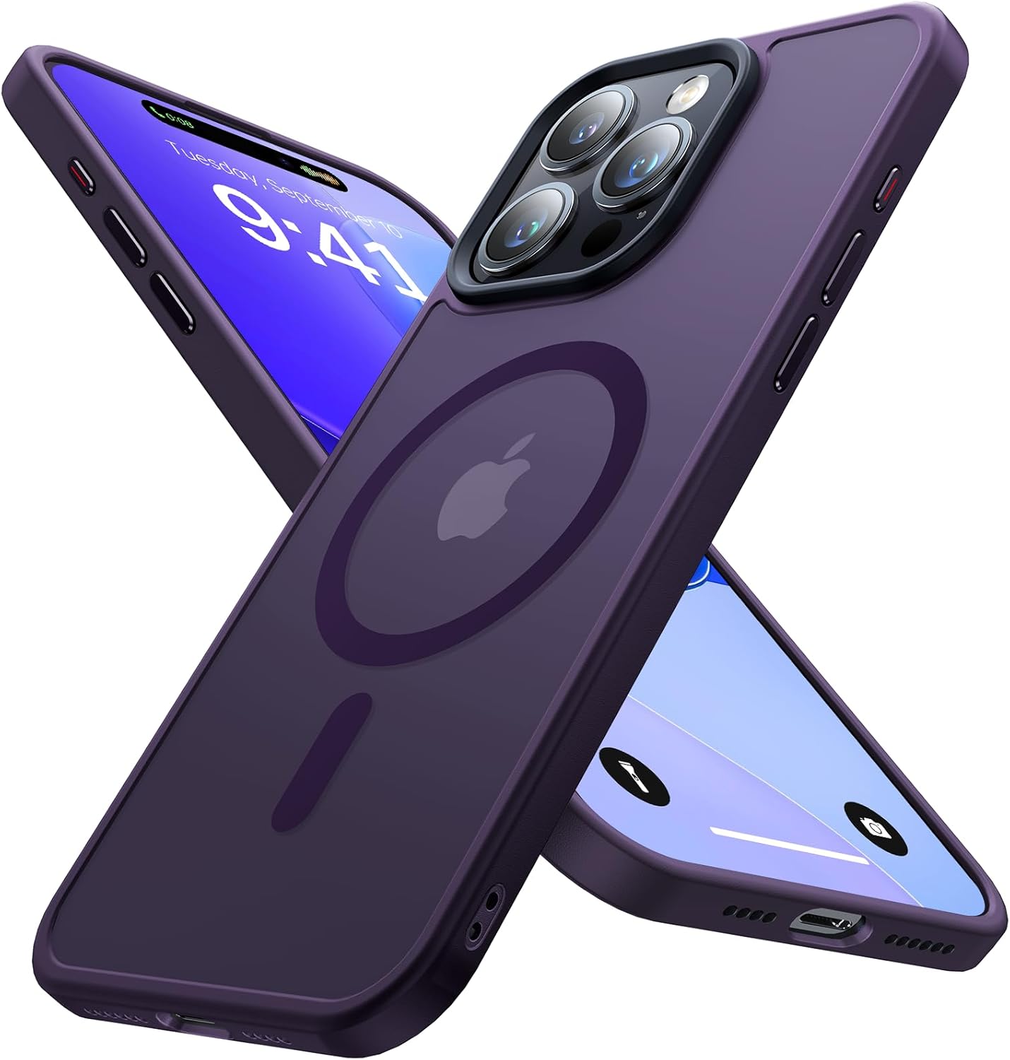 Funda magnética para iPhone 12 Pro Max, probada en caídas militares de 10 pies compatible con MagSafe, a prueba de golpes, funda protectora de