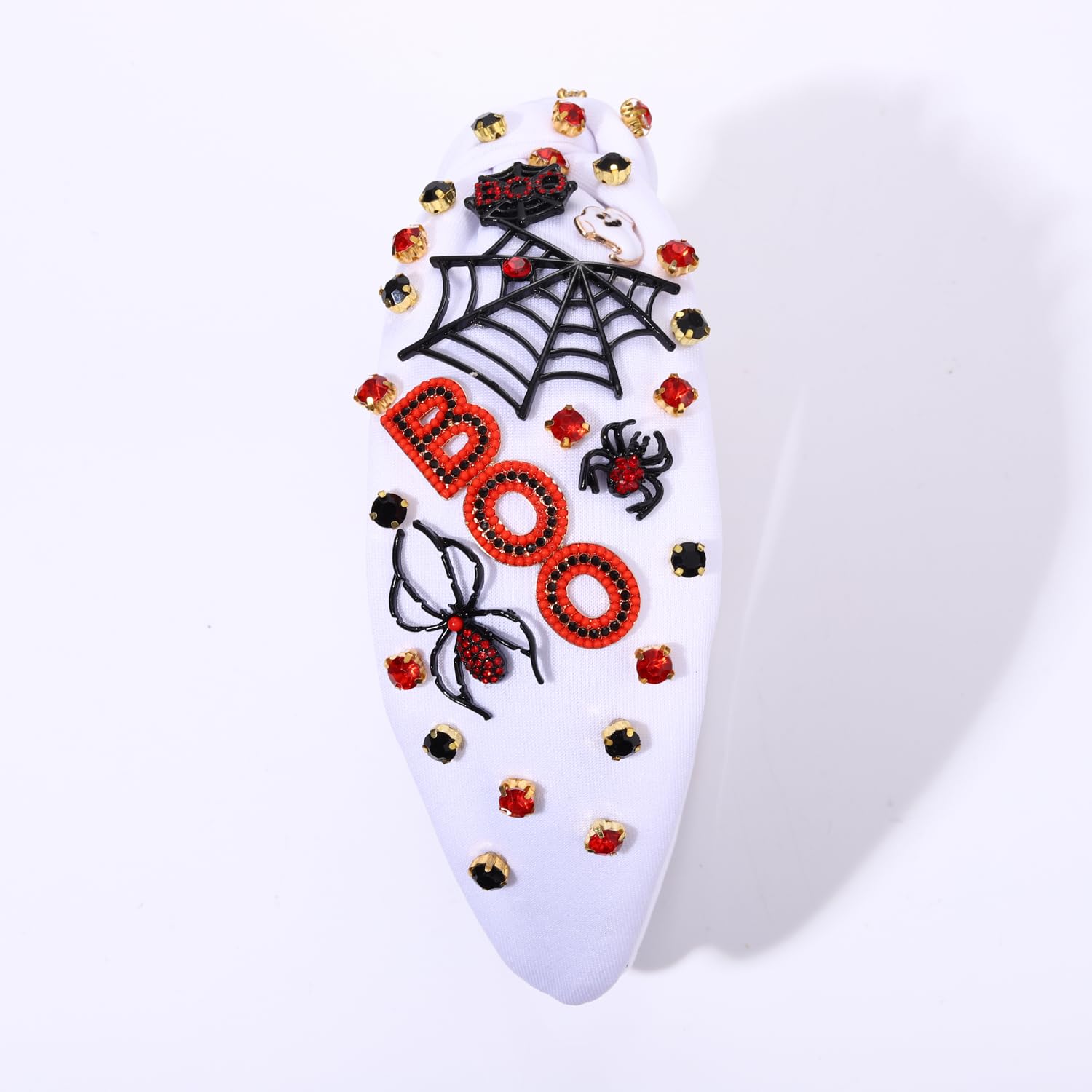 Diadema anudada de Halloween para mujer, de cristal, calabaza, caramelo, maíz, pata de gallo, disfraz de Halloween, accesorios para el cabello,
