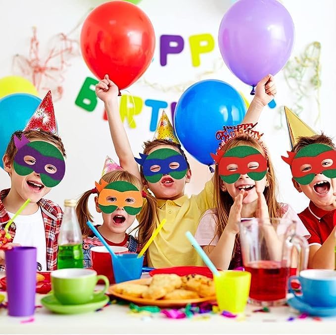 BOLCOWE Turtle Mask for Kids Felt Party Favors Birthday Party Cosplay for HalloweenChristmasTheme Role-playing