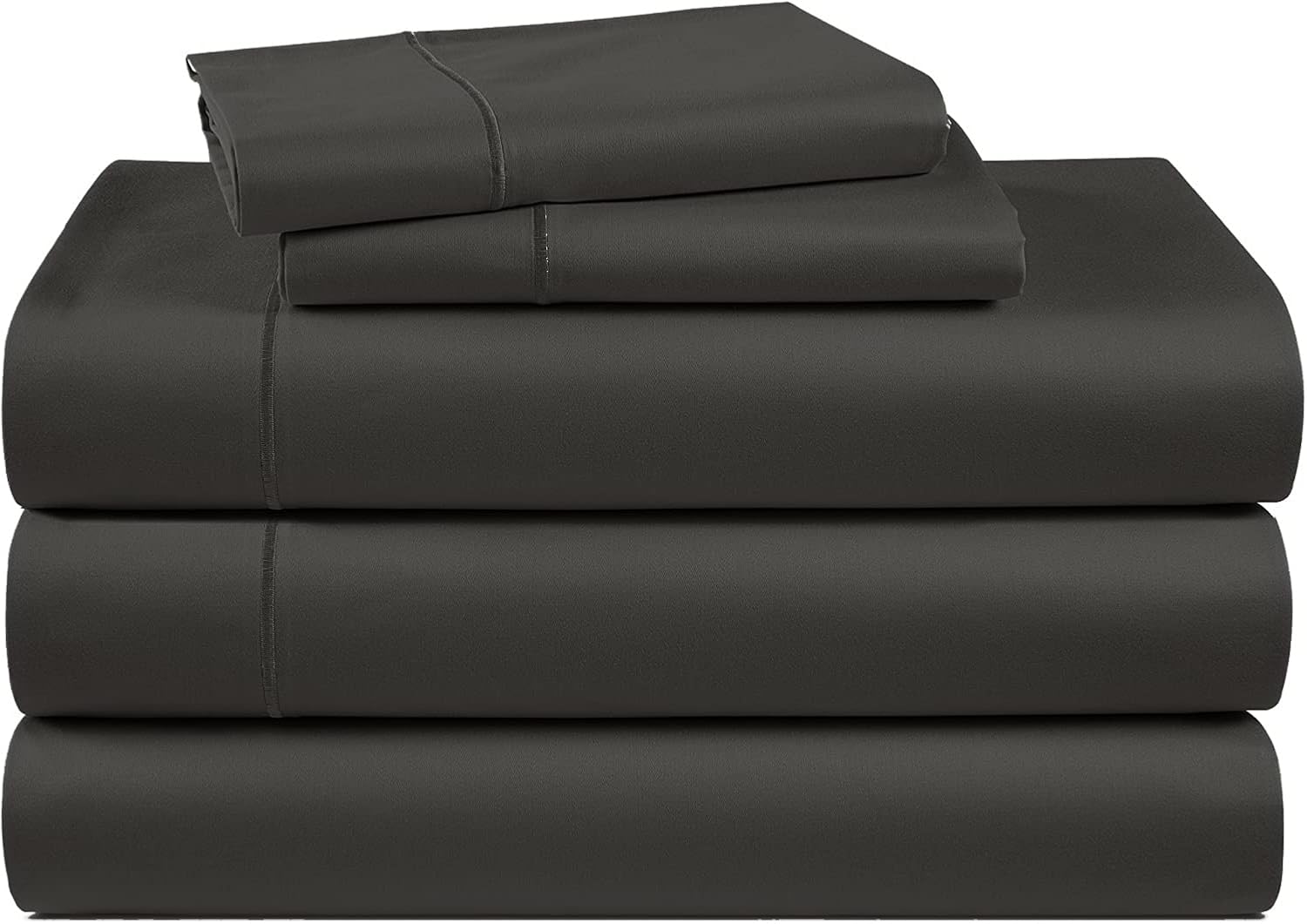 LANE LINEN Sábanas divididas tamaño King para camas ajustables, sábanas a rayas de 1000 hilos, 100% algodón egipcio, tejido satinado, fresco,