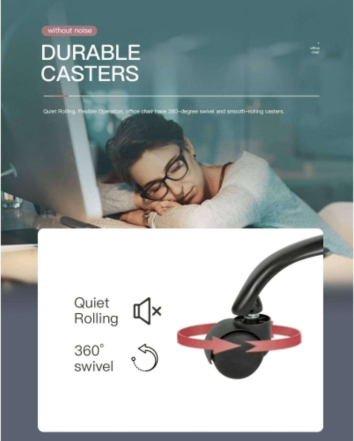 Silla de oficina sin brazos, silla de escritorio de malla, silla ergonómica para computadora con soporte lumbar, sillas ejecutivas giratorias