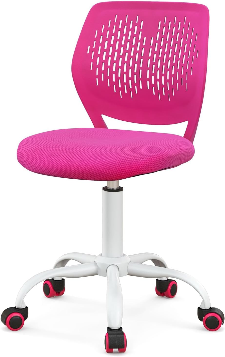 POWERSTONE Silla de escritorio pequeña, silla de computadora para oficina en casa, silla de trabajo sin brazos, silla giratoria ajustable con