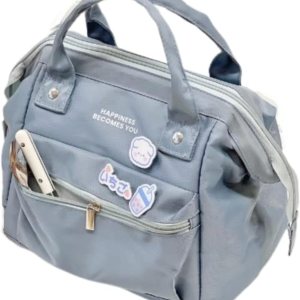 Lonchera kawaii grande para pícnic, bolsa aislada para calientes o fríos, reutilizable, bonita lonchera estética para mujeres (S, azul) Lonchera kawaii grande para pícnic, bolsa aislada para calientes o fríos, reutilizable, bonita lonchera estética para mujeres (S, azul)