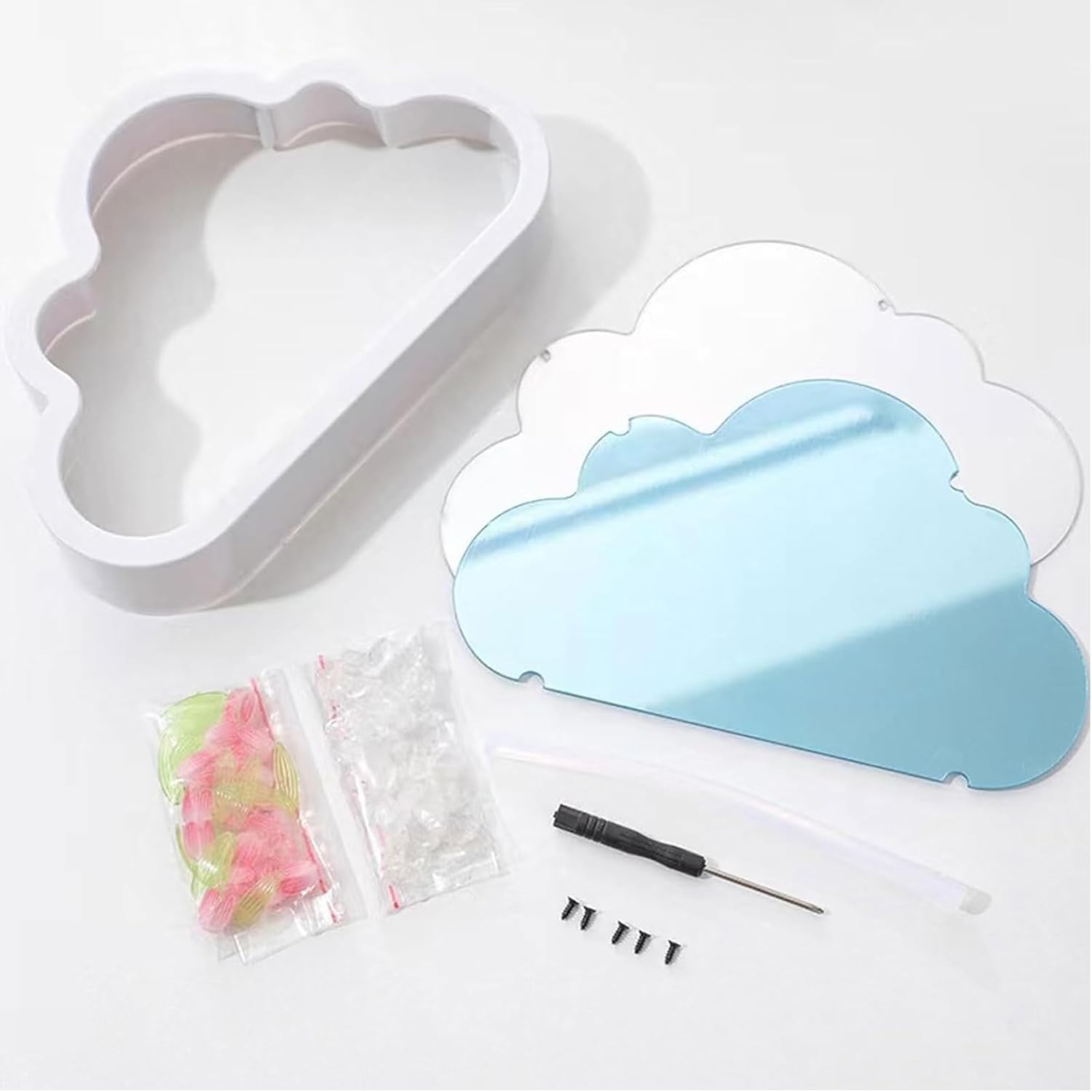 AOZBZ Lámpara de flores  Lámpara de flor de tulipán de nube de bricolaje, luz nocturna LED, hecha a mano, lámpara de tulipán, lámpara decorativa de