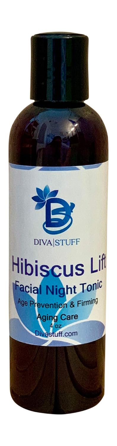 Diva Stuff Hibiscus Lift, prevención natural de la edad, reafirmante y curación del acné tónico nocturno facial, 4 onzas