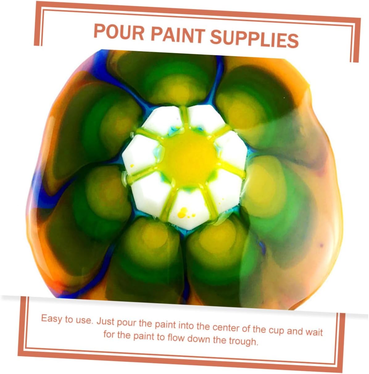 COHEALI 6 unids silicona verter taza verter suministros de pintura Herramientas Floral verter Copa Divisores Verter Pintura Pintura Tazas de pintura