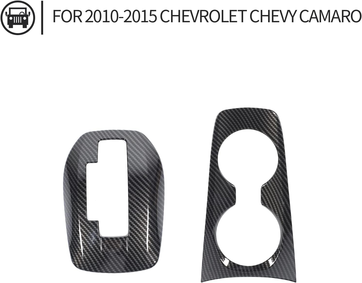 Kit de cubierta de fibra de carbono para portavasos delantero + caja de cambios para Chevrolet Chevy Camaro 2010-2015