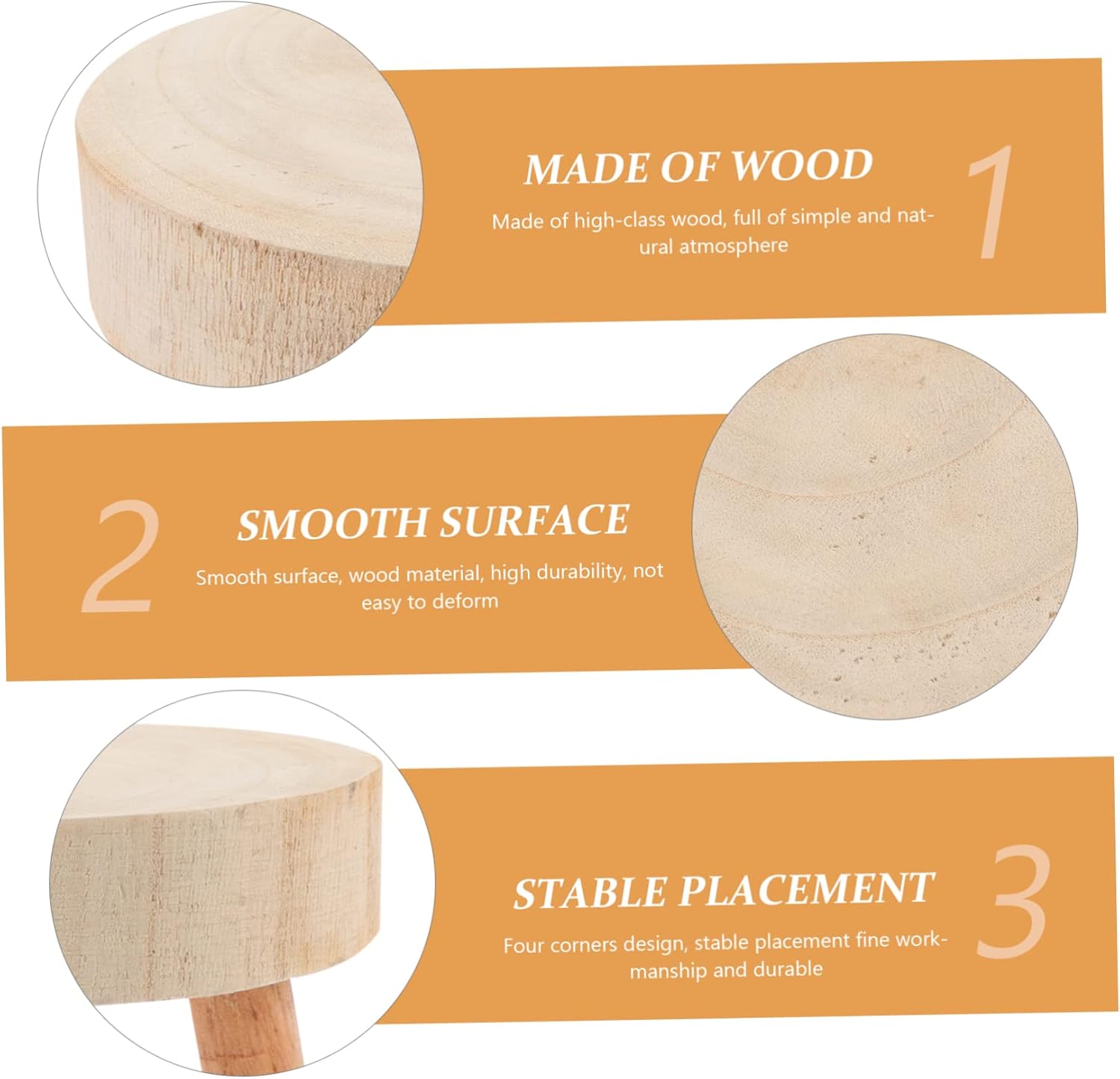 GANAZONO Soporte de base para suculentas, soporte para plantas de interior, soporte de flores en maceta, estante de bonsái de madera, estante
