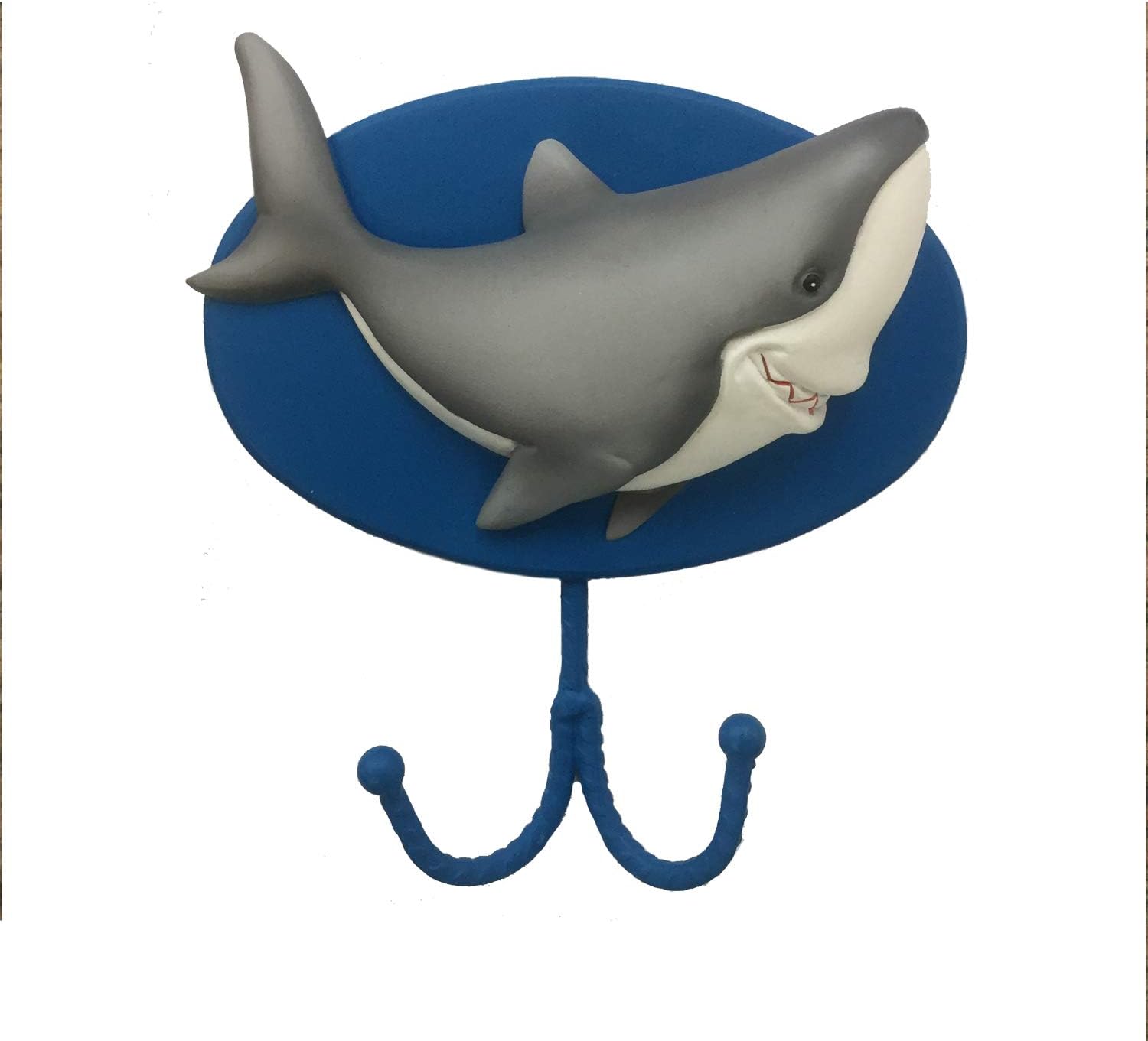 Borders Unlimited Fish ‘N Sharks – Gancho de pared para toallas, abrigo, bolsa de libros, multicolor