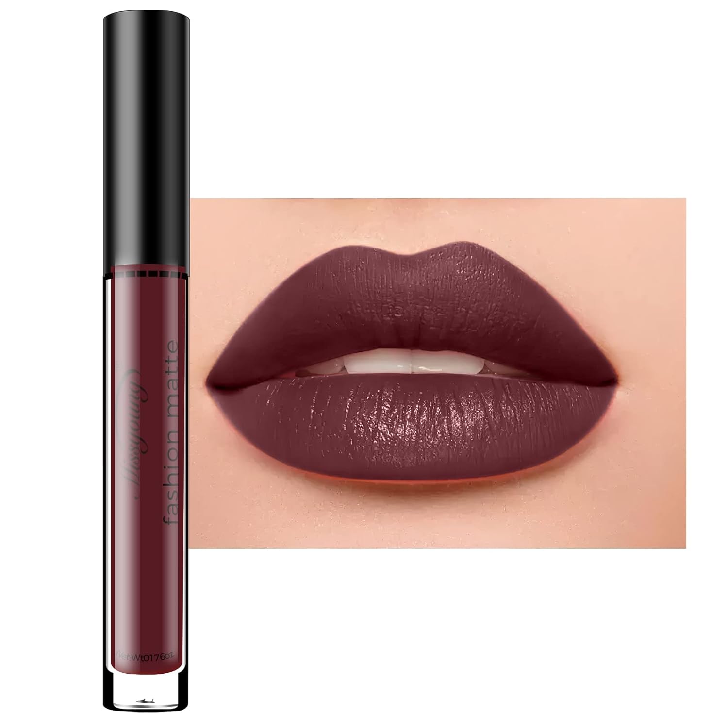 Lápiz labial líquido mate, negro oscuro, rojo, morado, mate, labiales mate, 24 horas originales, lápiz labial negro mate, a prueba de manchas y