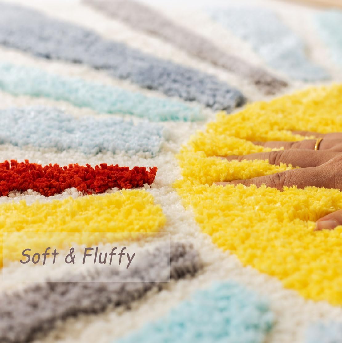 Urtlmaji Alfombra de baño retro para el sol, divertida, bonita, bohemia, antideslizante, de microfibra de felpa, para niños pequeños, minimalista,