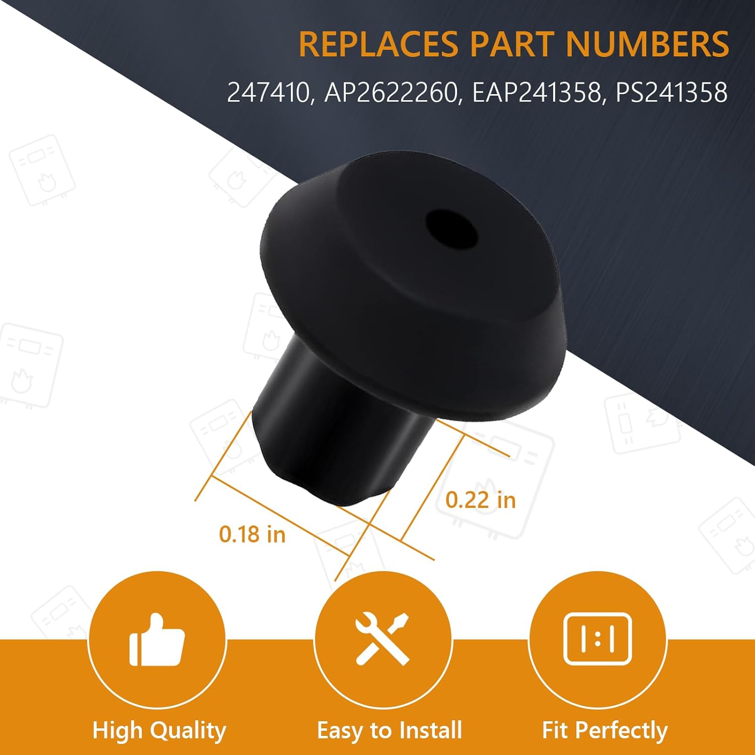 WB2K101 Paquete de 16 pies de rejilla para quemador de gas compatibles con WB02T10461 AP2622260 PS241358 247410 EAP241358 Reemplazo para G-E